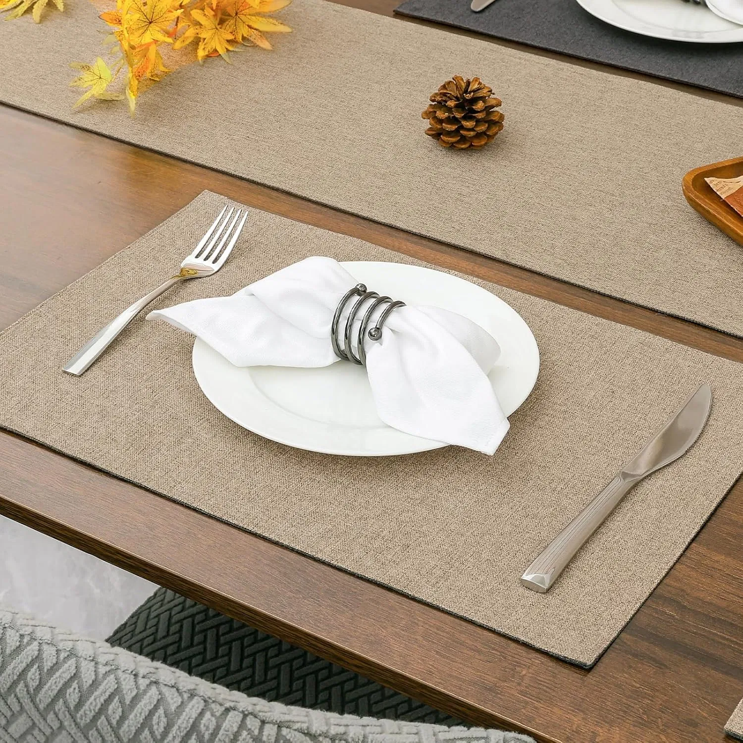 OEM Double-Sided Luxury Rectangular Dish Mat Place Mats for Restaurant Hotel