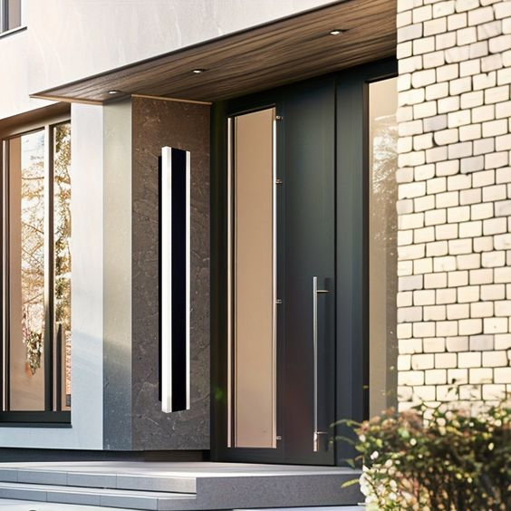 Modern Design Exterior Entrance Entry Other-Doors Metal-Door Metallic Stainless Steel Aluminum Security-Door