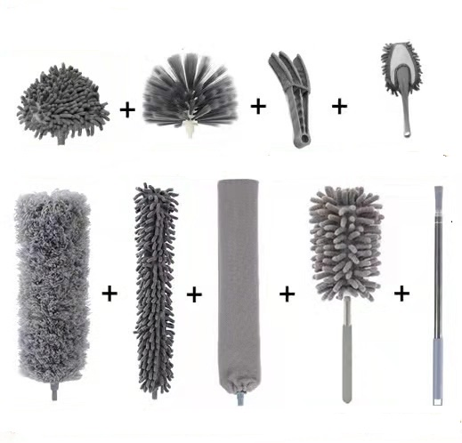 Household Remove Dust Extendable Chenille Cleaning Brush Set