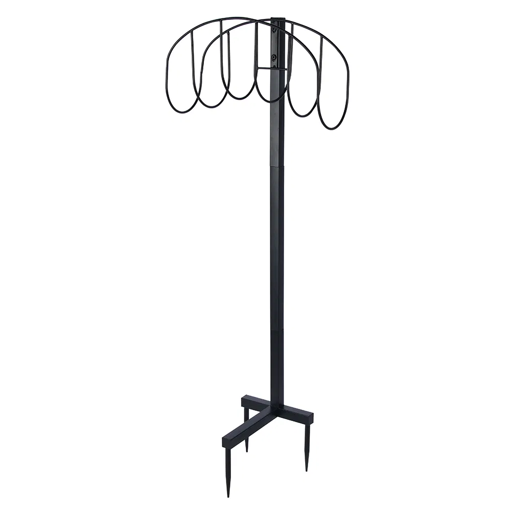 Stable Freestanding Steel Detachable Irrigation Watering Hose Hanger/Rack/Bracket/Organizer/Holder for Garden Hose Storage