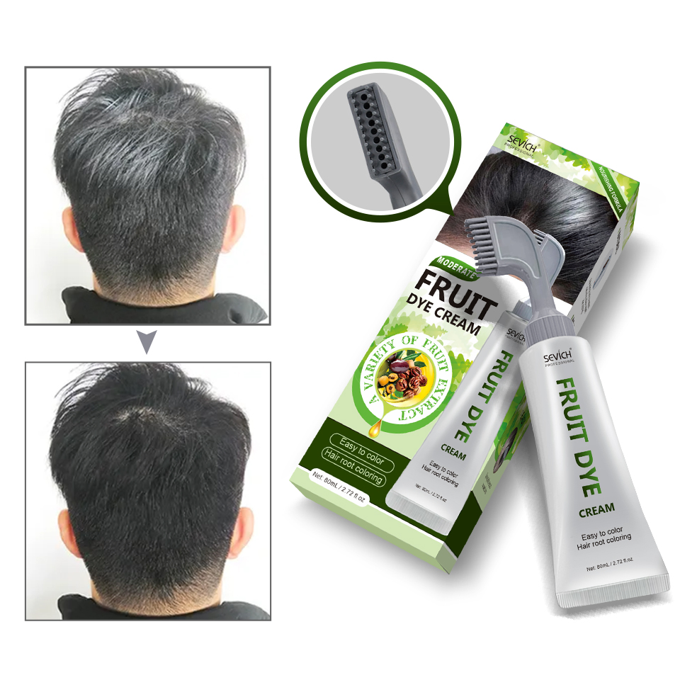 Fruit Hair Color Dye Cream Plant Extract Hair Dye Shampoo