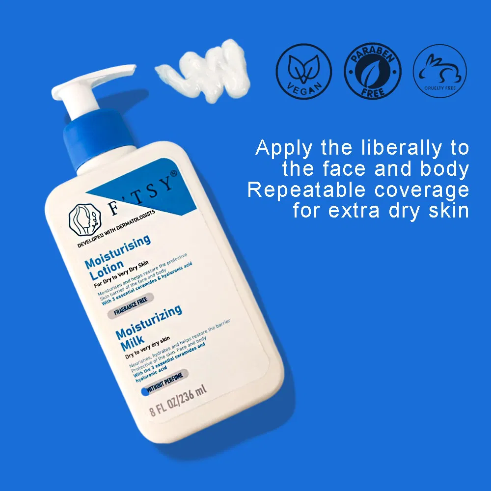 Hot Sale Repair Brightening Hyaluronic Acid Milk Whitening Smoothing Moisturizing Body Lotion for Dry Skin