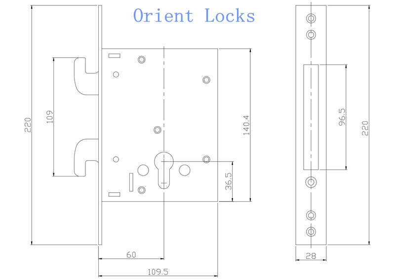 Steel Door Mortise Door Lock 267