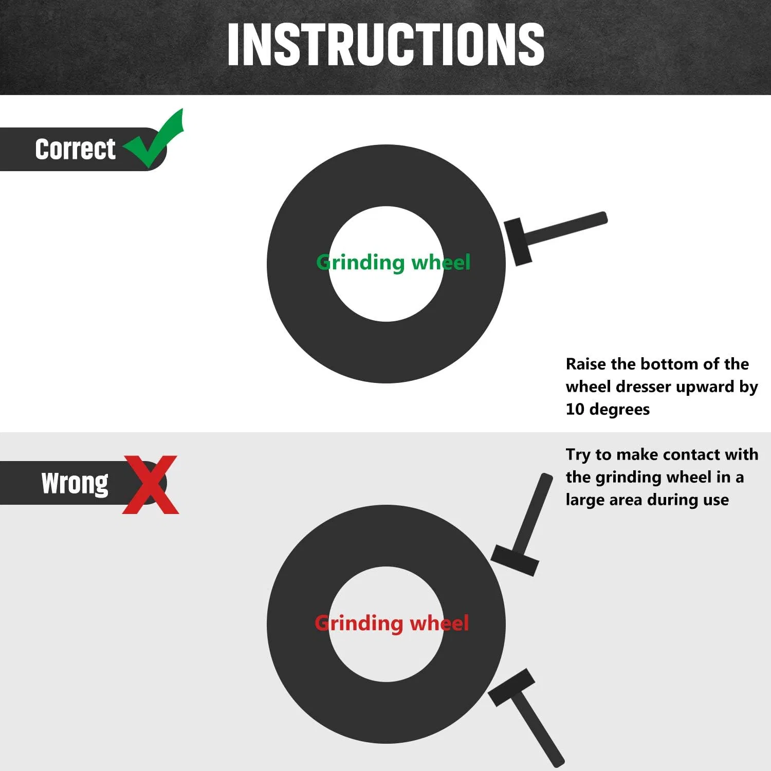 Grinding Wheel Dresser Tool Diamond Grinding Wheel Stone Dresser with Flat Diamond Coated Surface for Grinding Deburring Wheels