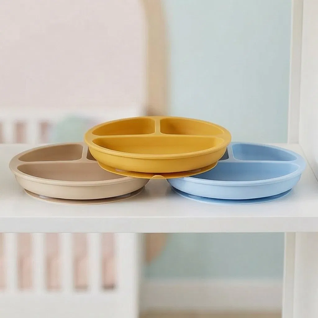 Baby Plates Sets Silicone Feeding Food-Grade FDA Silicone Plate for Babies