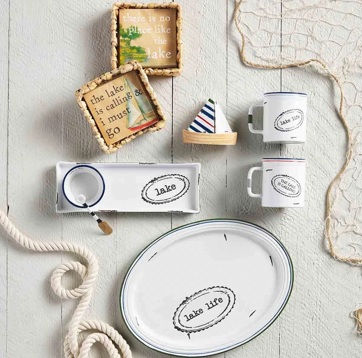 Classic Antique Enamel Mug with Beautiful Printed Design