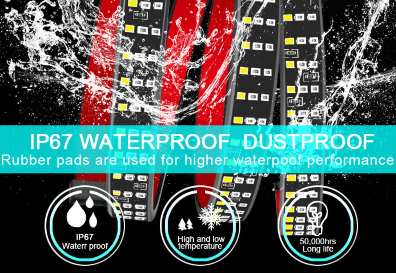 Светодиодная лампа Fishbone 48/60 дюймов для авто