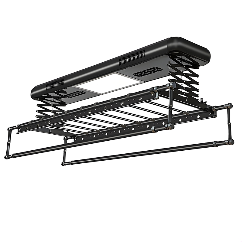 Tuya Folding Clothes Rack Folding Clothes Drying Rack Super Wind Power Space Saving Hanger