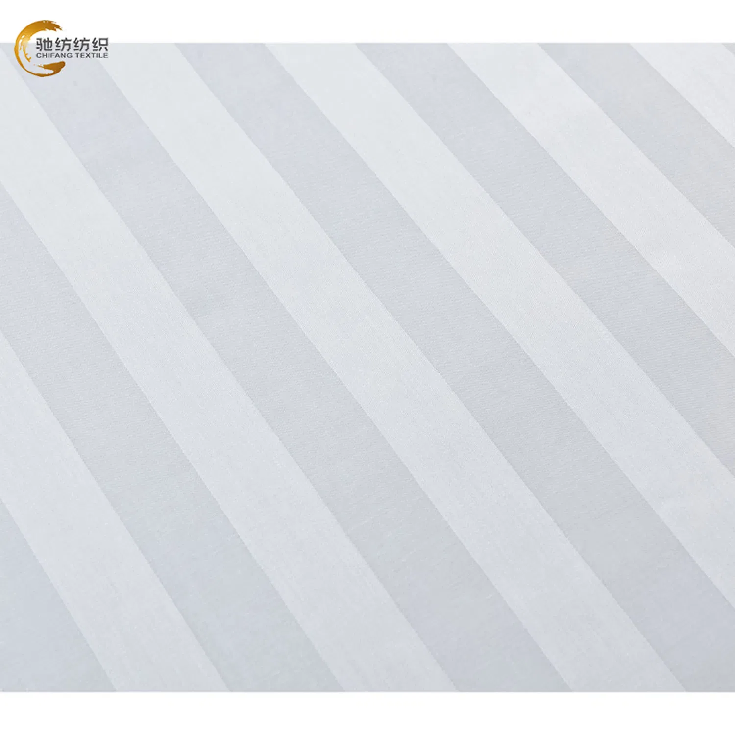 Luxury Hotel Linen Supplies Size Design Comforter Bedding Set Stripe White 100% Cotton Bedsheet Set