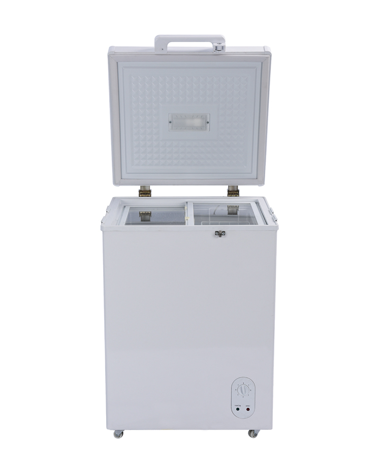 DC 12V24V 110mm Thickness Foaming Chest Freezer Super Energy Saving Model