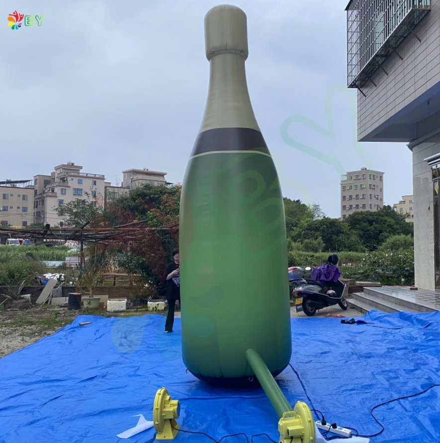 Professional Supplier Custom Make Giant Inflatable Champagne Bottle Balloon for Advertising