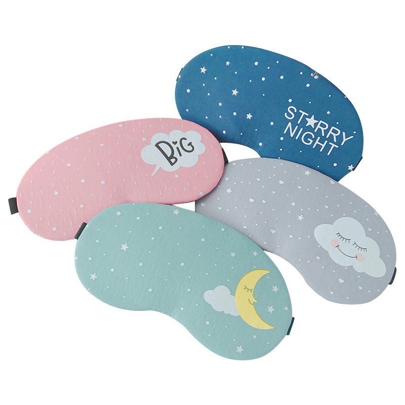 Cute Unisex Light Blocking Sleep Eye Masks Dual Function Blackout Sleep Eyemasks
