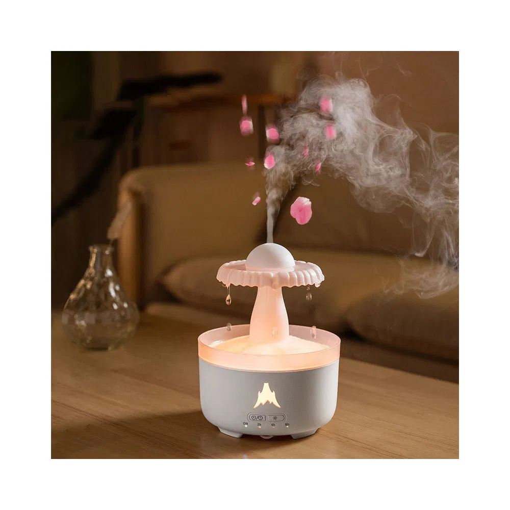 Trending Colorful LED Raindrop Humidifier Remote-Controlled Desktop Aroma Diffuser for Home Use