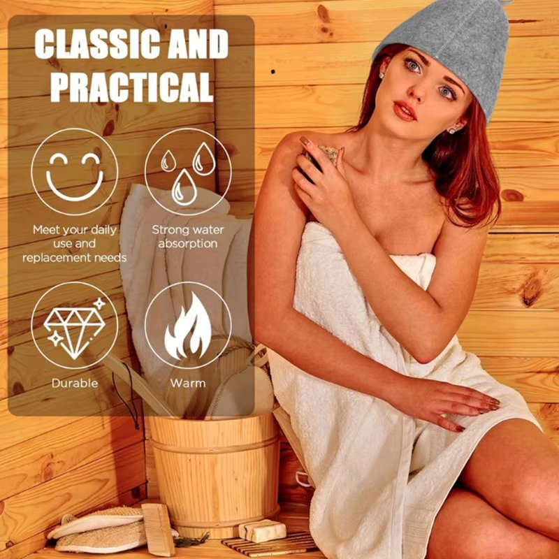 Handcraft Manufacturer Custom Top Quality Wool Bath and Sauna Hat