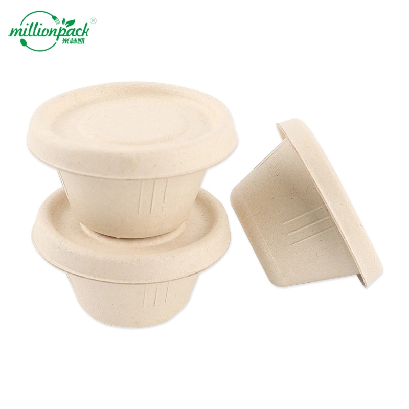 Биоразлагаемая чашка для соуса 30 мл из багассы