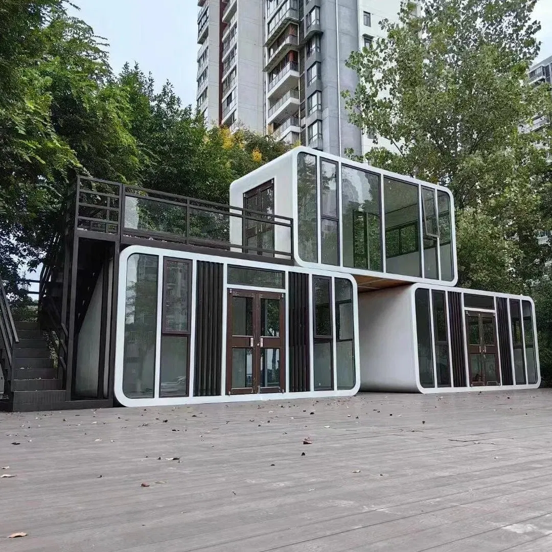 China Export Factory Prefab Modular Portable Mobile Apple Cabin 20FT 30FT 40FT House with Sewage Treatment System for Remote Scenic Area Cabin House with CE ISO
