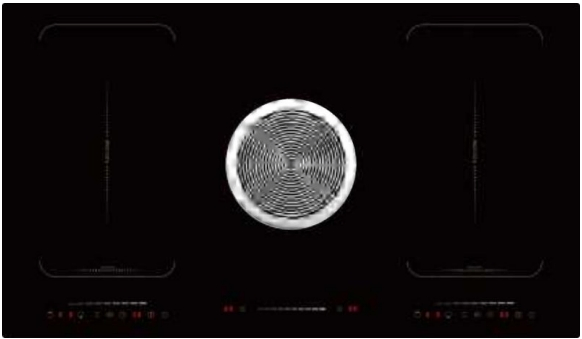 2-in-1 Invisible Induction Hob with Extractor Hood with CE/CB/EMC Certification