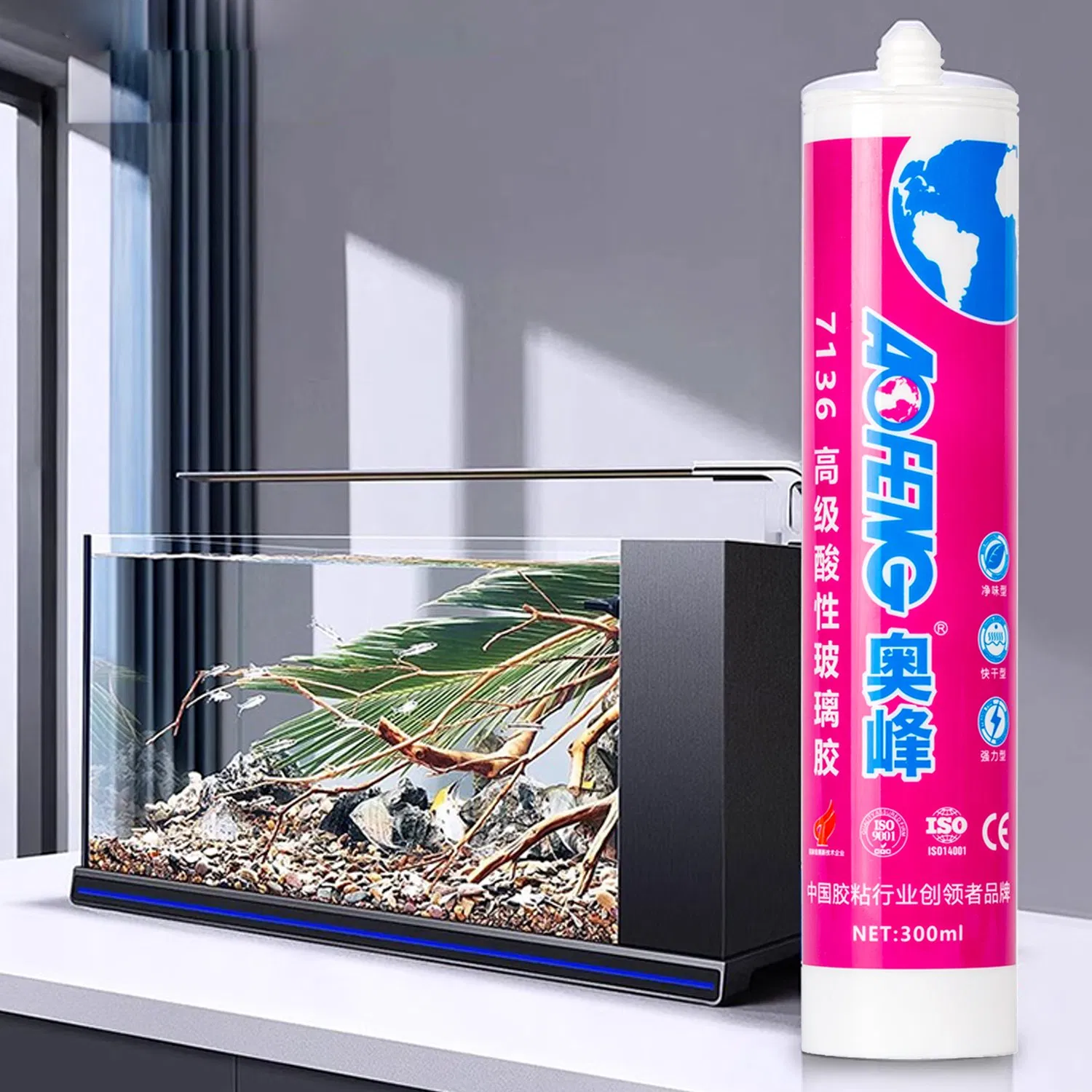 Odorless Decorative Caulking Glue High Transparent Rubber Metal Wood Glass Stainless Steel Aluminum Adhesive Silicone Sealant