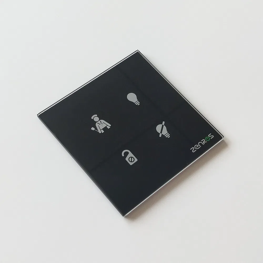 Customized 86*86*3mm Electrical Switch Glass, Switch Frame Tempered Glass Plate for Smart Dimmer Touch Switch