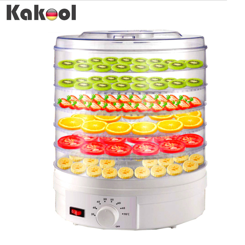 6 Trays Food/Beef Jerky/Meat/Fruit/Dog Treats/Herbs/Vegetable, 350W Food Fruit Dehydrator with Temperature Control, Herb Jerky Food Dehydrator