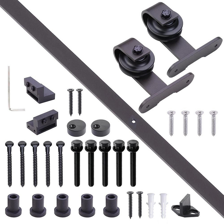 Frameless Glass Concealed Sliding Barn Door Roller Set Hardware Fittings