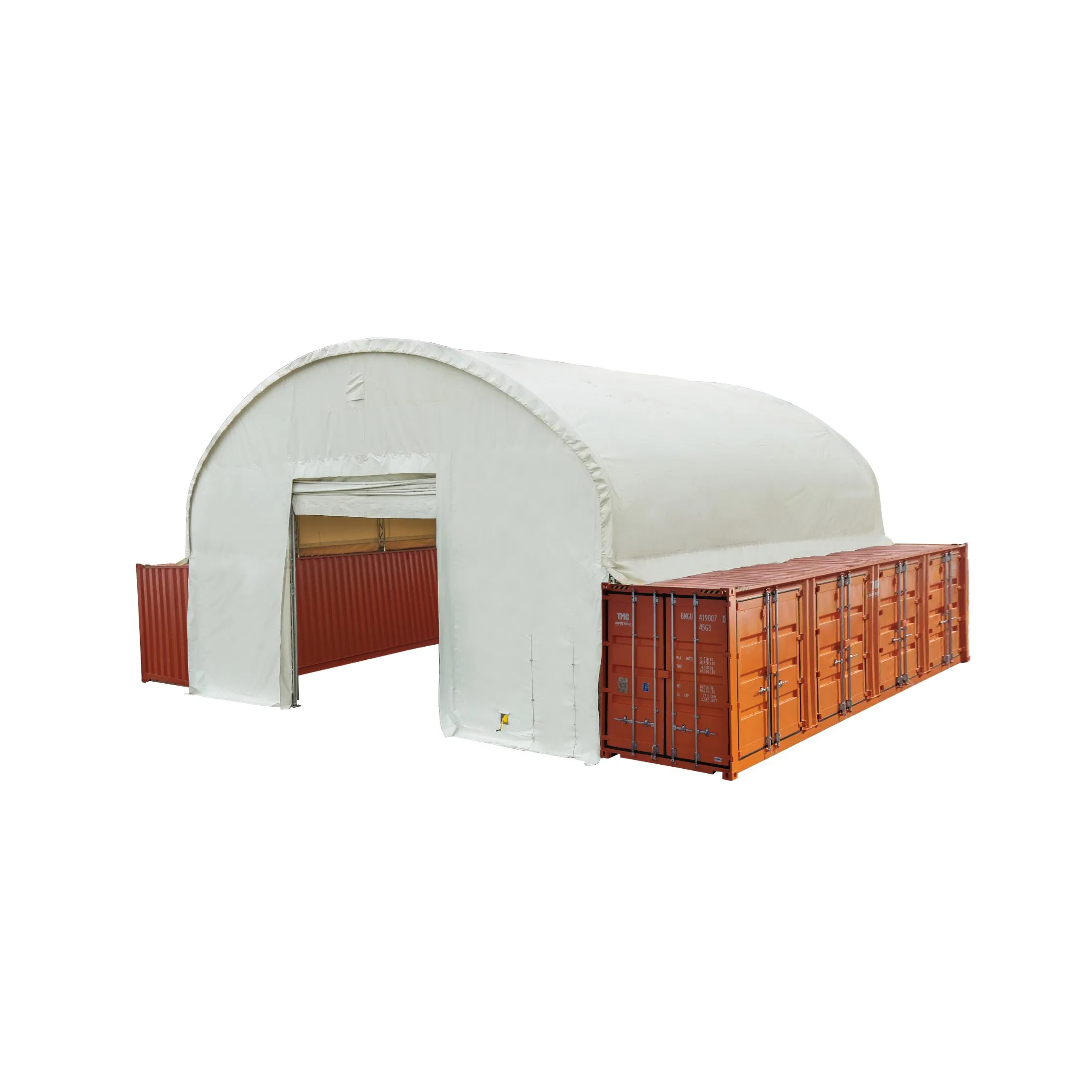 40FT Industrial Warehouse Double Truss Frame PVC Waterproof Roof Canopy Container Shelter