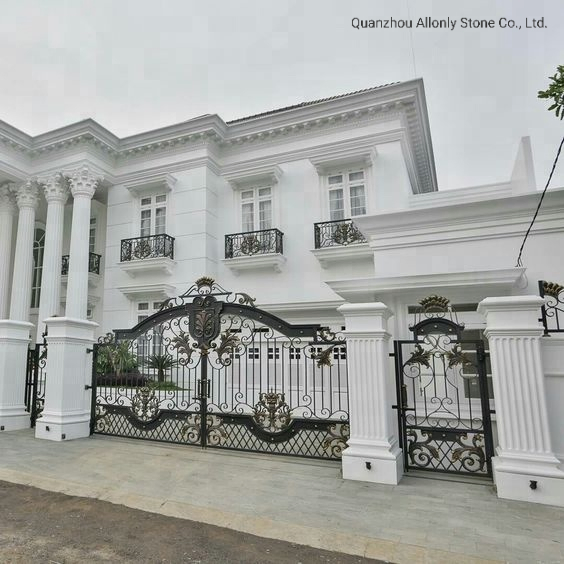 Custom Granite Stone Gate Pillar Design