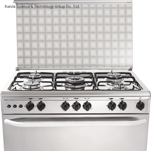 High Quality Xunda Electric Ovens Made in Turkey Glass Cover 5 Burner Gas Oven Top