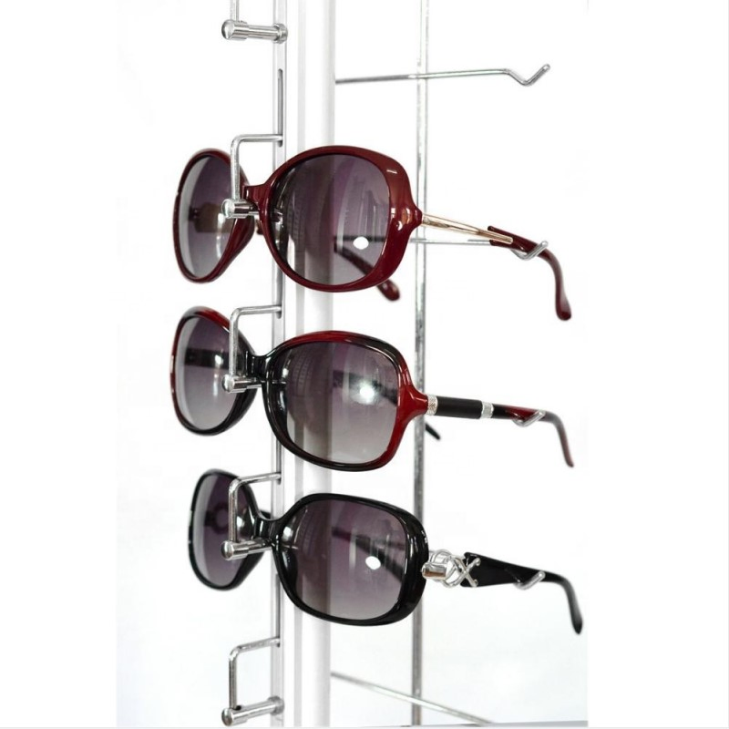 Wall Mounted Sunglass Display Rods Eyeglass Frame Display Rods Eyewear Display Stands with Locks