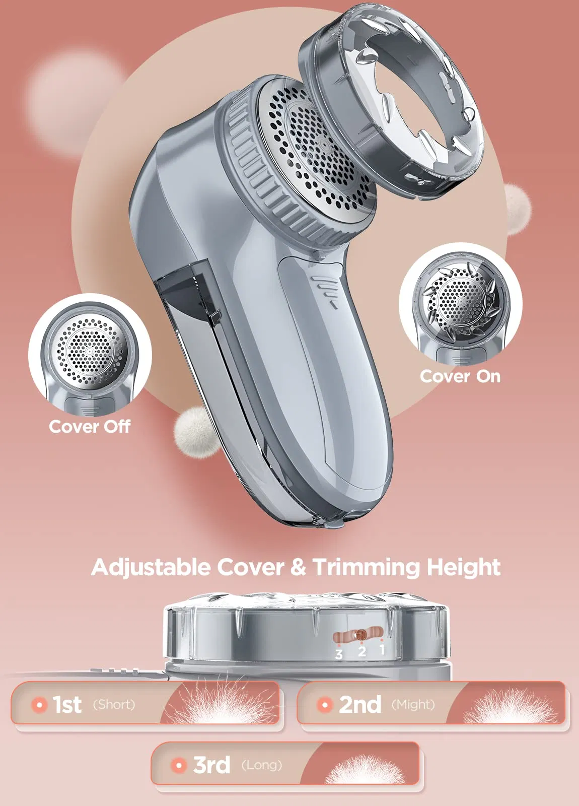 De-Fuzzer AC Adapter Battery Operated Sweater Fabric Shaver Pill Fuzz Lint Remover