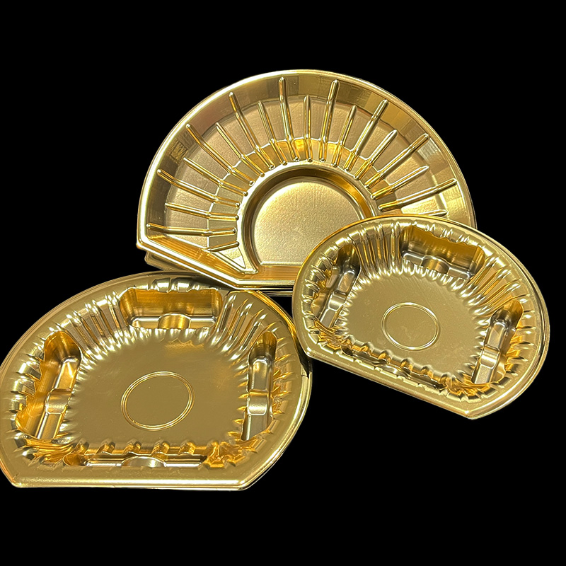 Golden Color Plastic Fruit Meat Seafood Hot Pot Food Packaging Tray