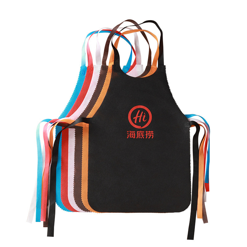 Disposable Non-Woven Apron Custom Logo and Color High Quality