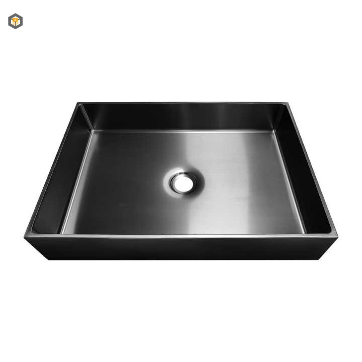 Customized High-End Bathroom Square Sink Luxury Fashion SUS304 Stainless Steel Sanitary Washbasin, Stainless Steel Parts, CNC Parts.