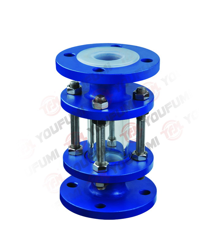 PFA Lined Sight Glass for Chemical Pipeline