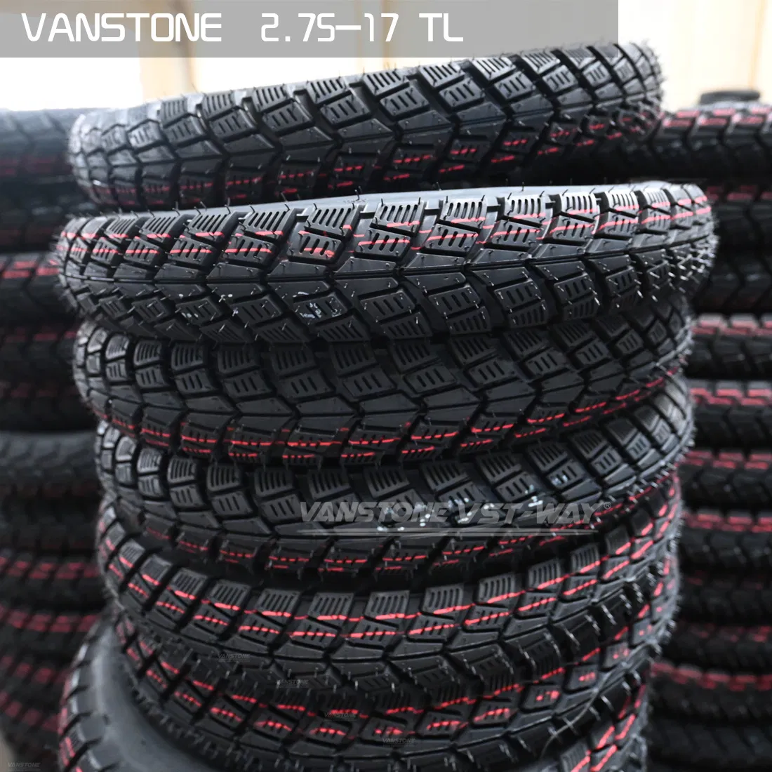 Мотошина бескамерная 2.75-17 VSTWAY