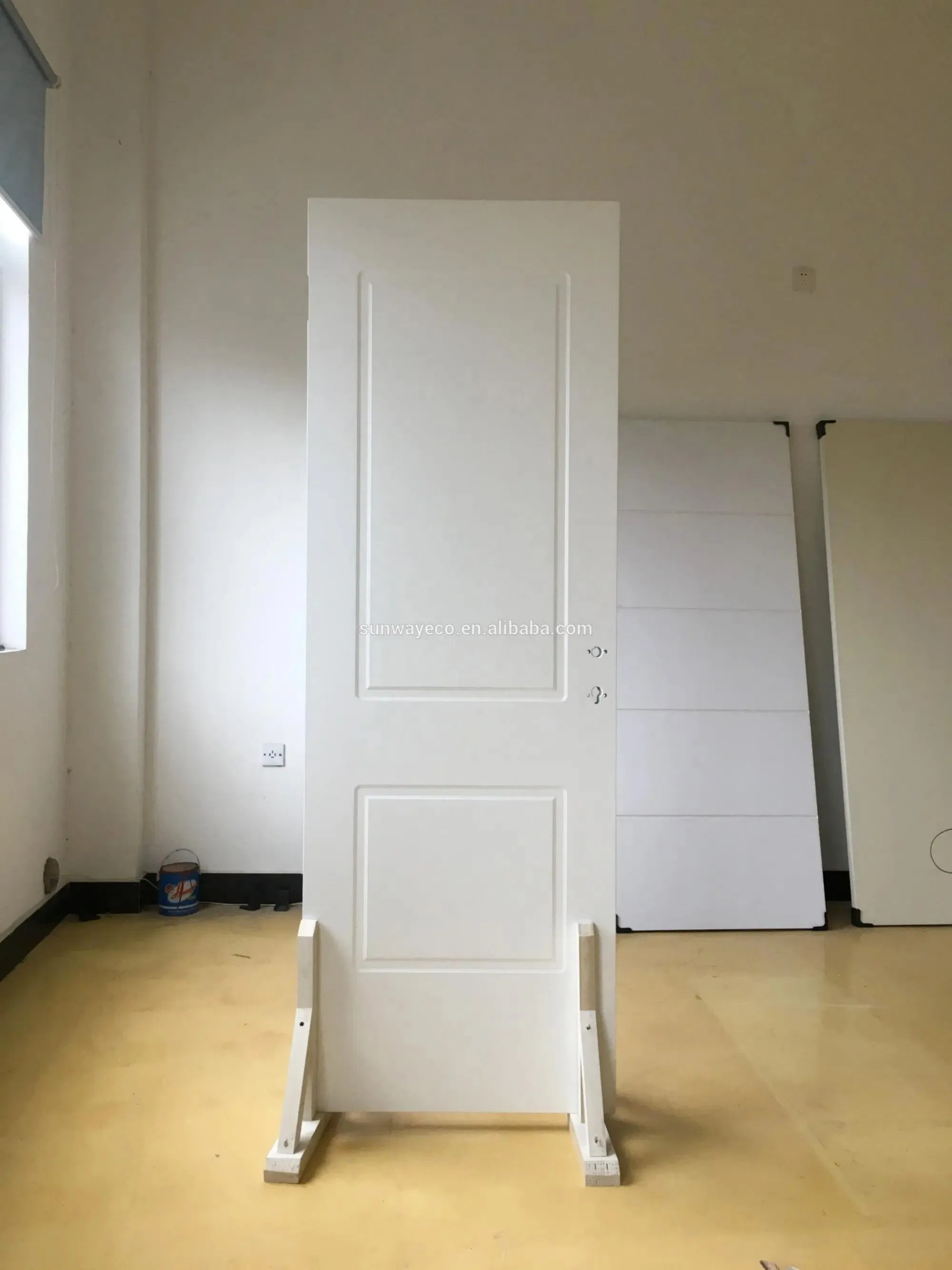 Bedroom Solid Wood Plastic WPC Door Panel Bathroom Interior Indoor Modern Door for Apartment Hotel