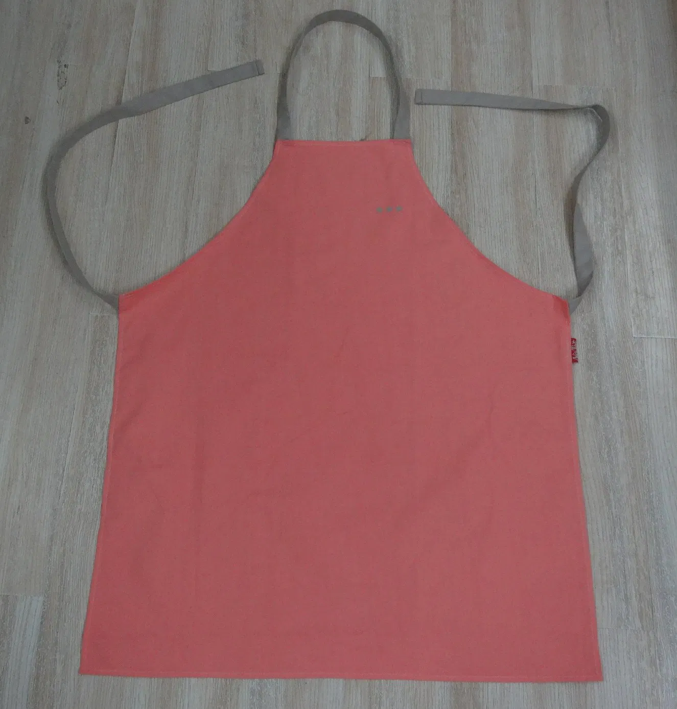 100% Cotton French Pink Bib Waist Apron