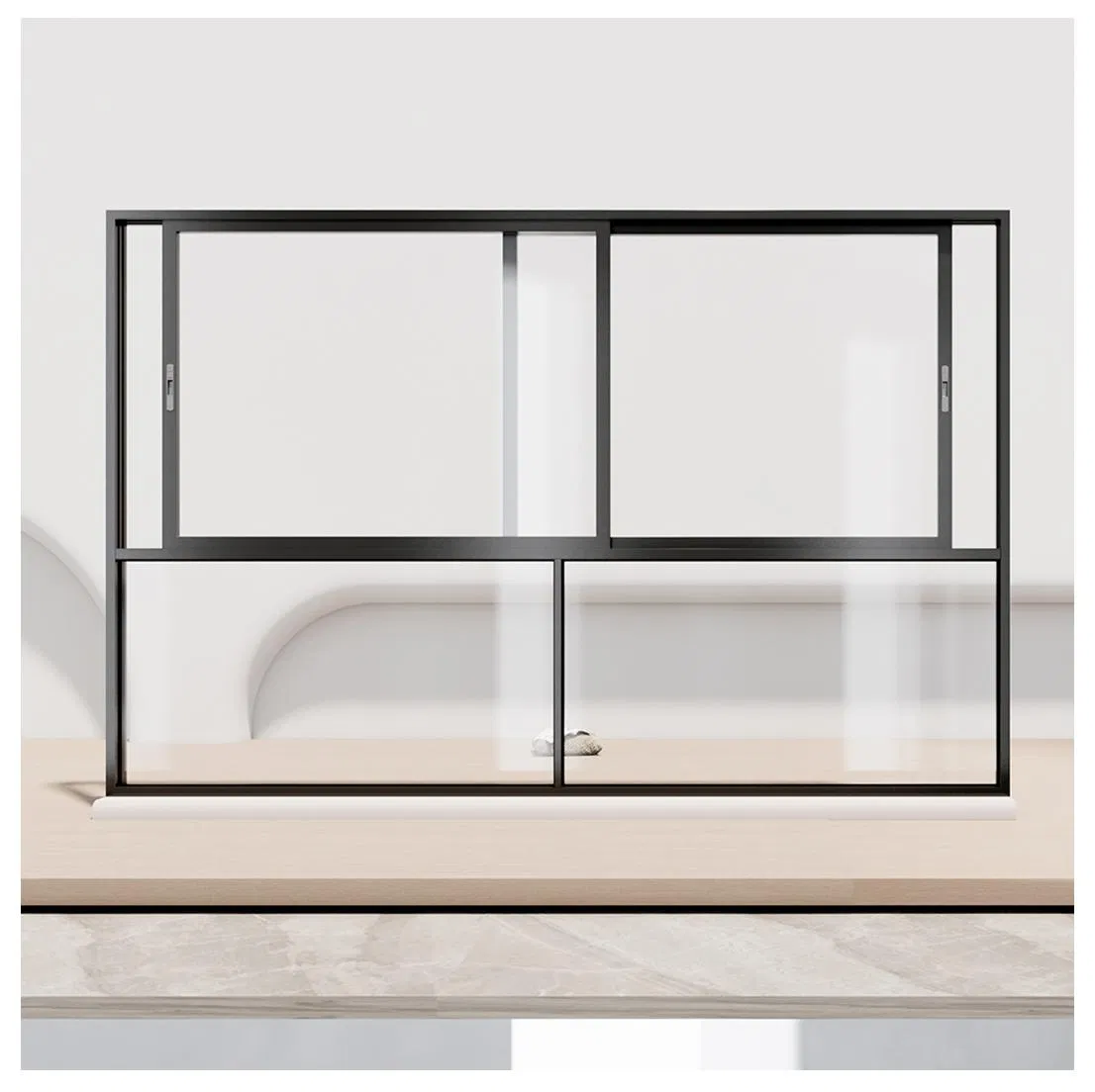 Residential Office Nova Panoramic Floor-to-Ceiling Double Sliding with Insulated Aluminium Window