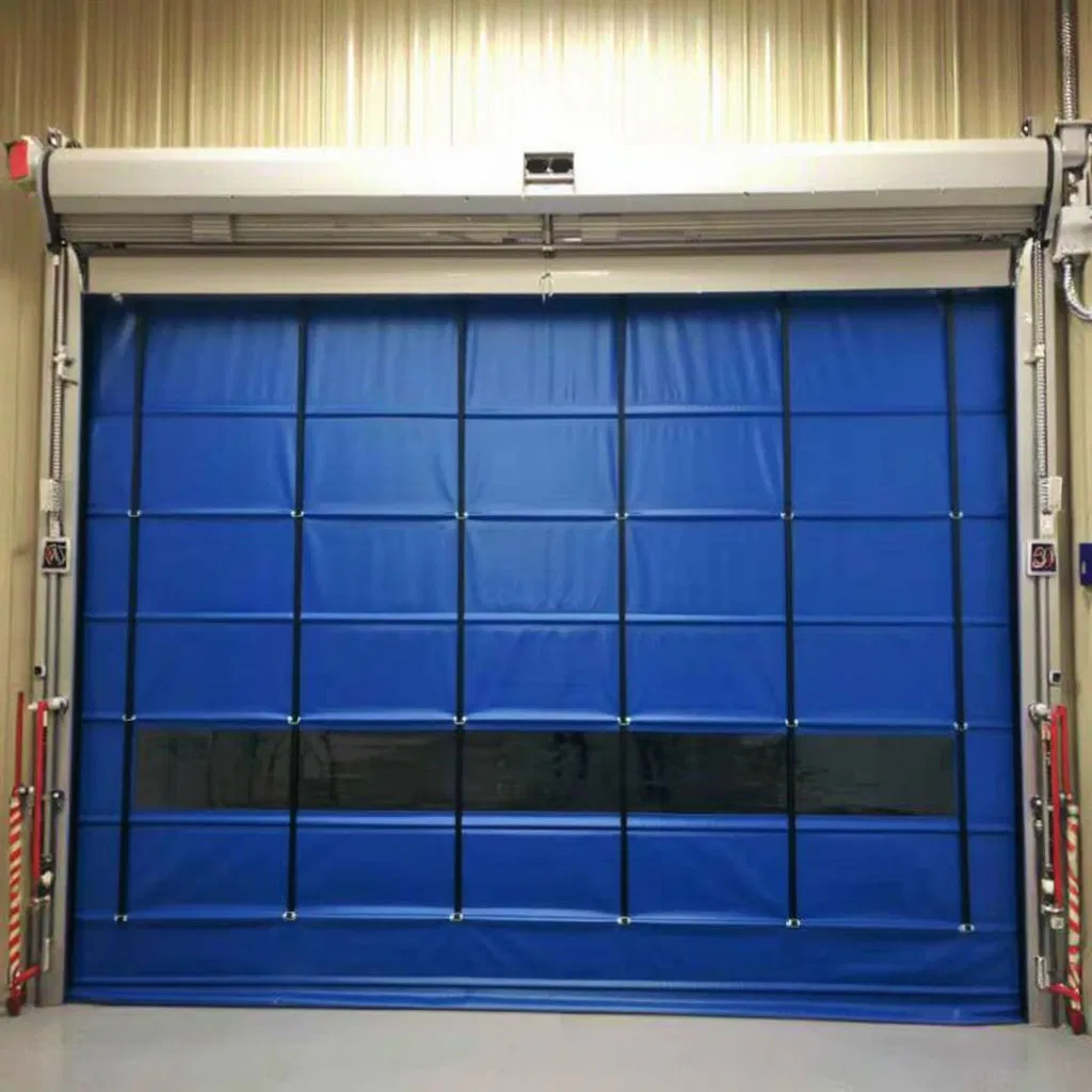 Industrial Shutter Automatic Rapid Roller PVC Door Stacking High Speed Door Folding Doors