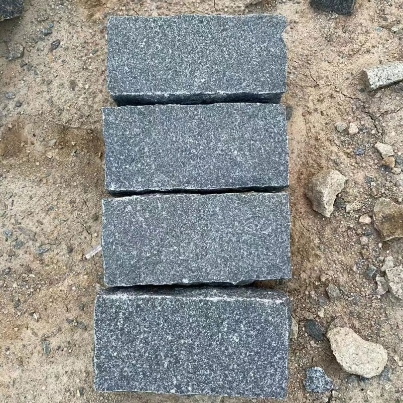 Top Quality Black Grey Granite Stones G654 New Granite Paver Cubes for Sale Cobbles Granite Cobblestone