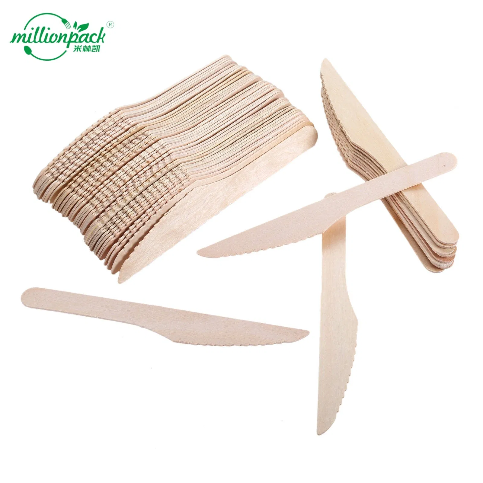 Eco-Friendly Single-Use Wood Knife for Picnics Camping and Outdoor Dining