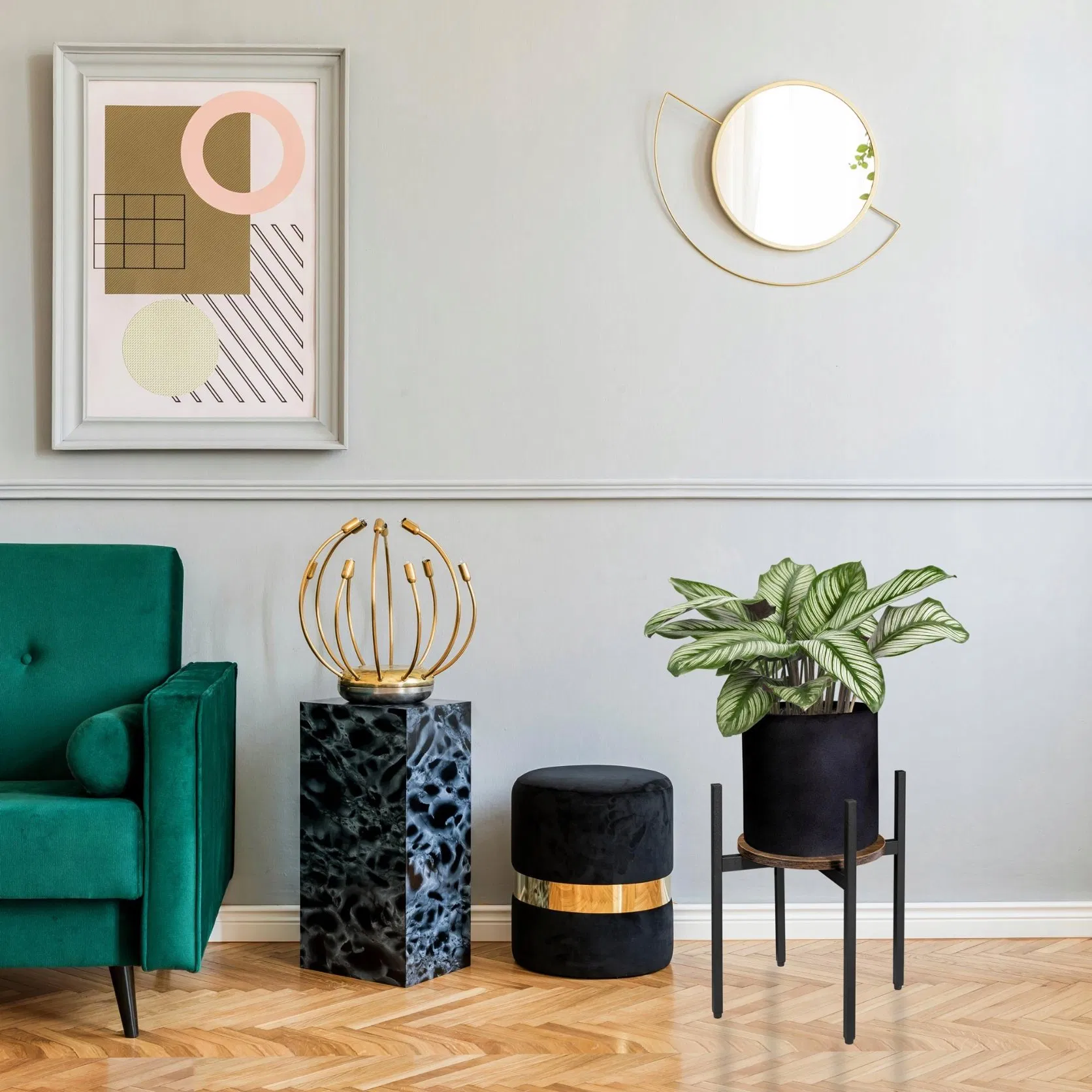 Planter Stand Indoor Outdoor Garden Balcony Decoration Wood Flower Stand