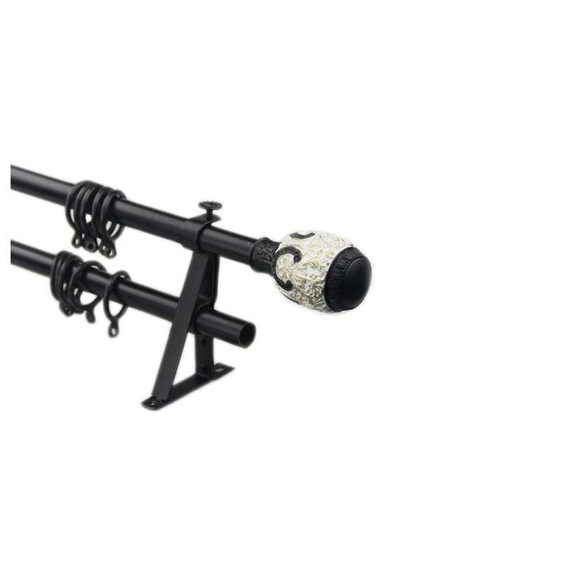 Embossed Antique Twist Double Curtain Rods Hot Selling Curtain Rods Track