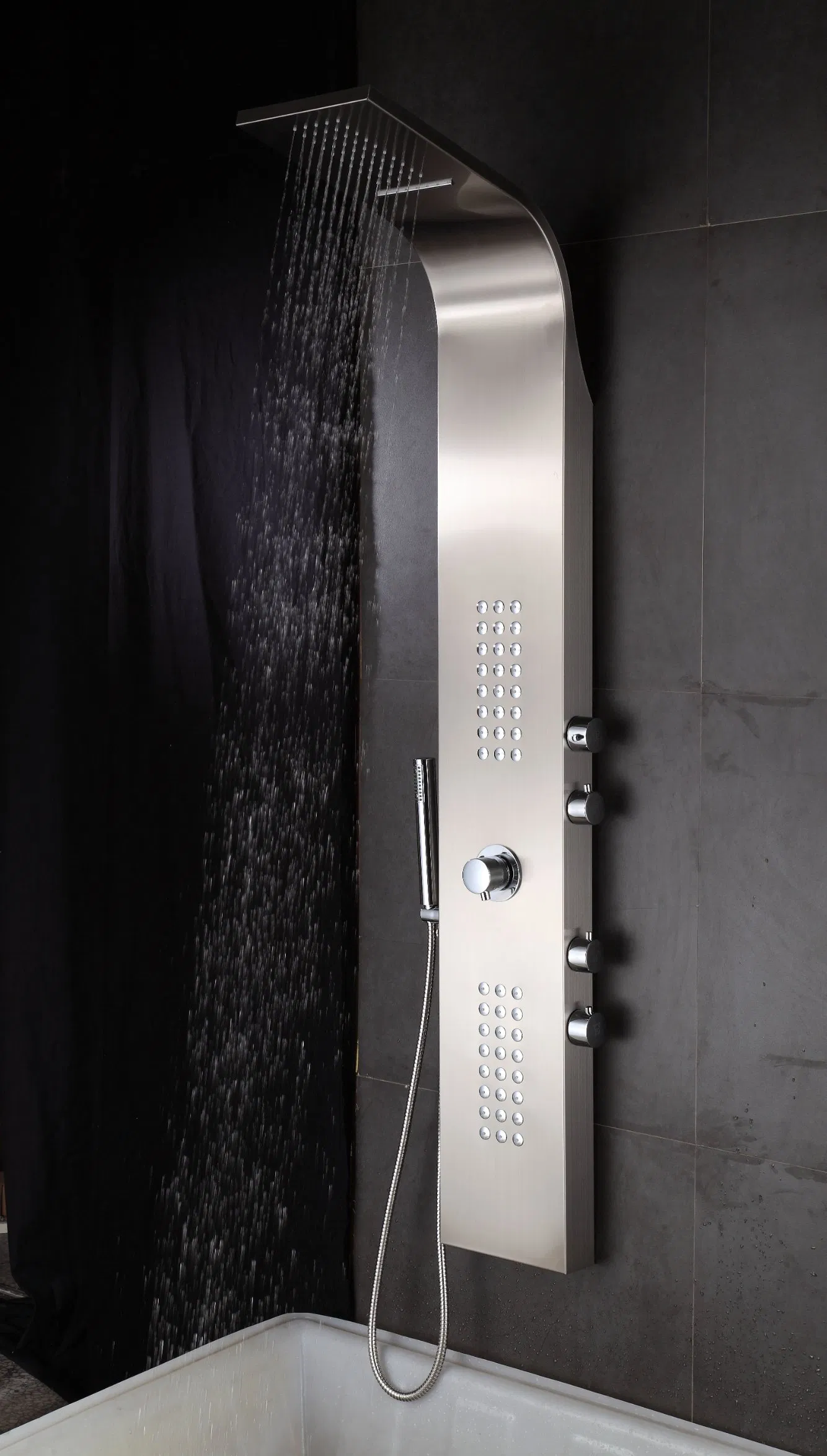 Rainfall Shower Panel System with Temperature Control High-Pressure Shower