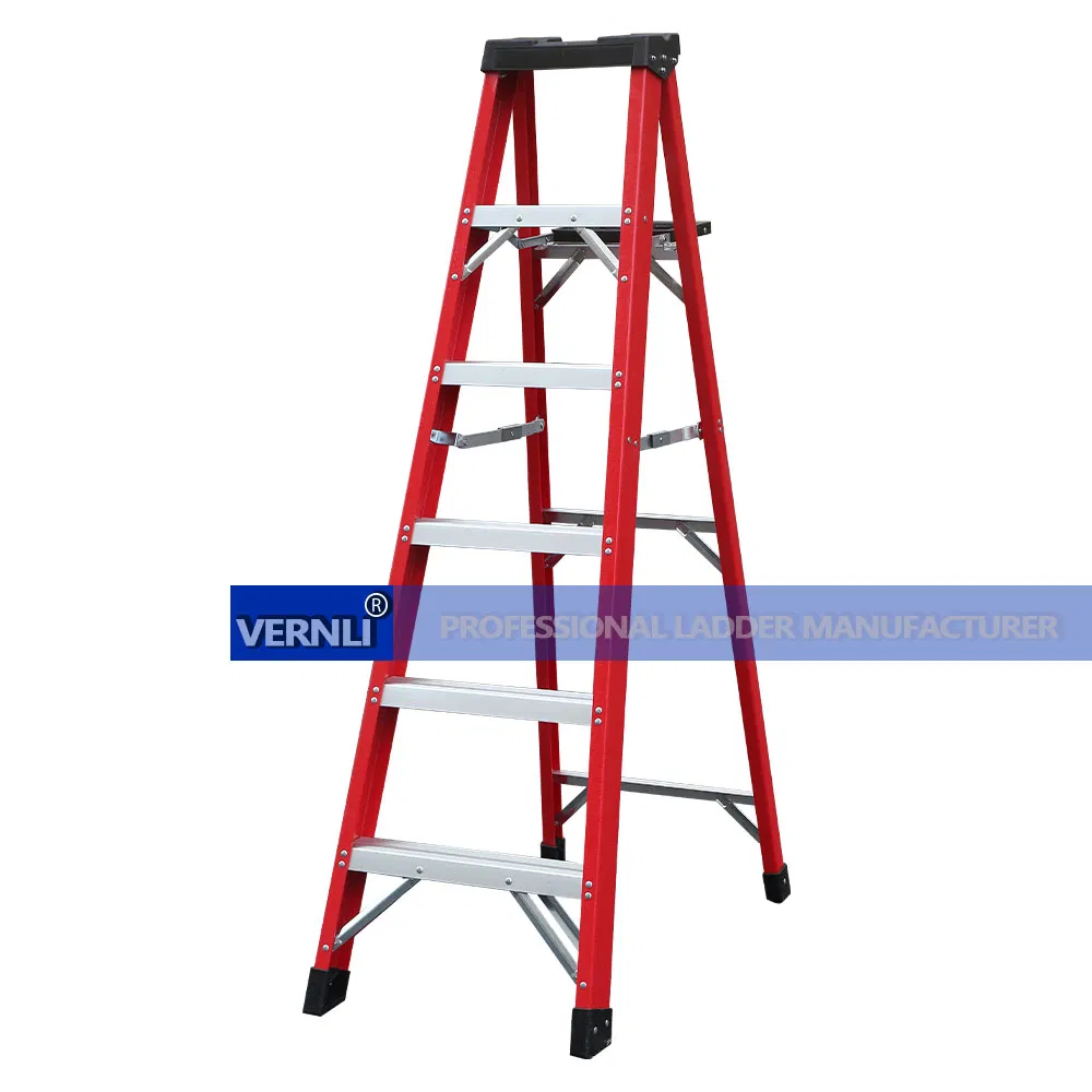 Type I II 200-250lbs 6FT 7FT 8FT Single-Sided Fiberglass Insulated Ladder