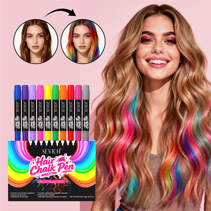 OEM Hair Chalk Washable Women Fashion Styling Temporary Hair Dye Chalk Fresh Fragrance Portable Hair Color Pen