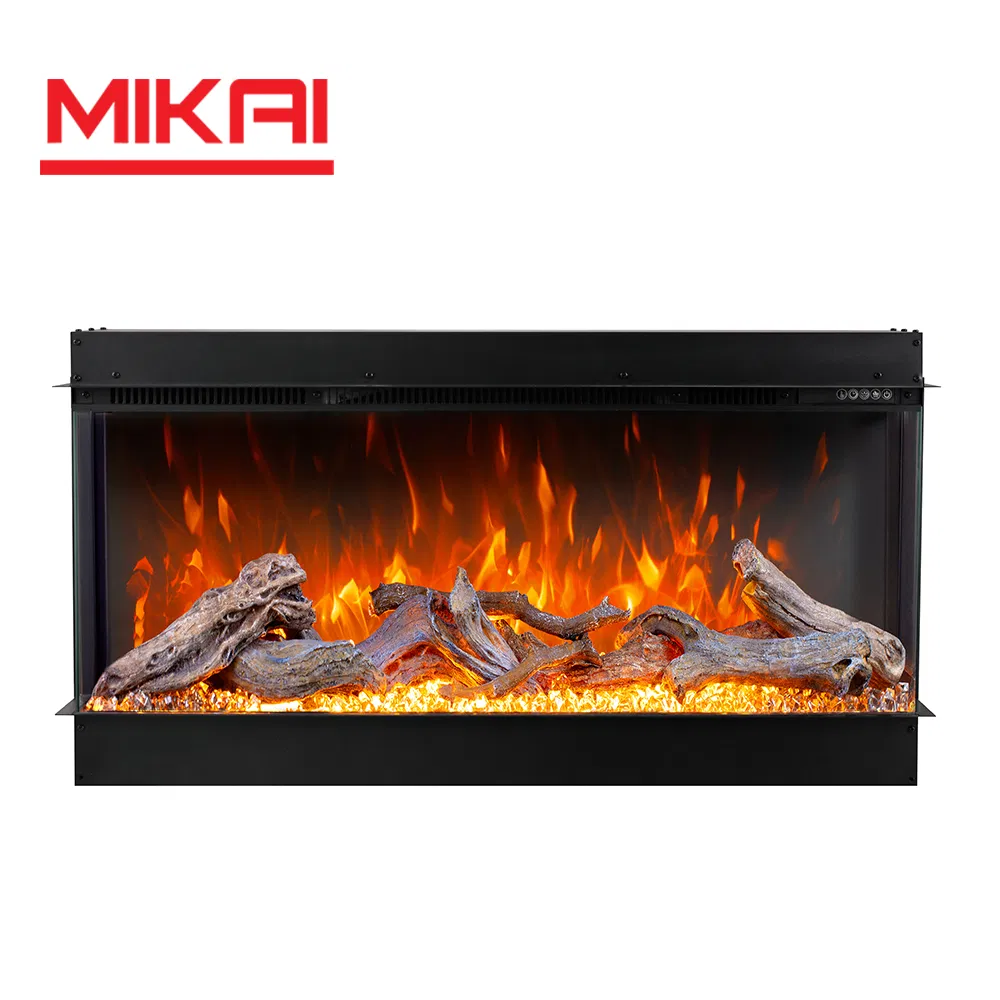 875X230X455mm Factory Custom Stainless Steel Build-in Electronic Fireplace Simulated Flame Heater for Home