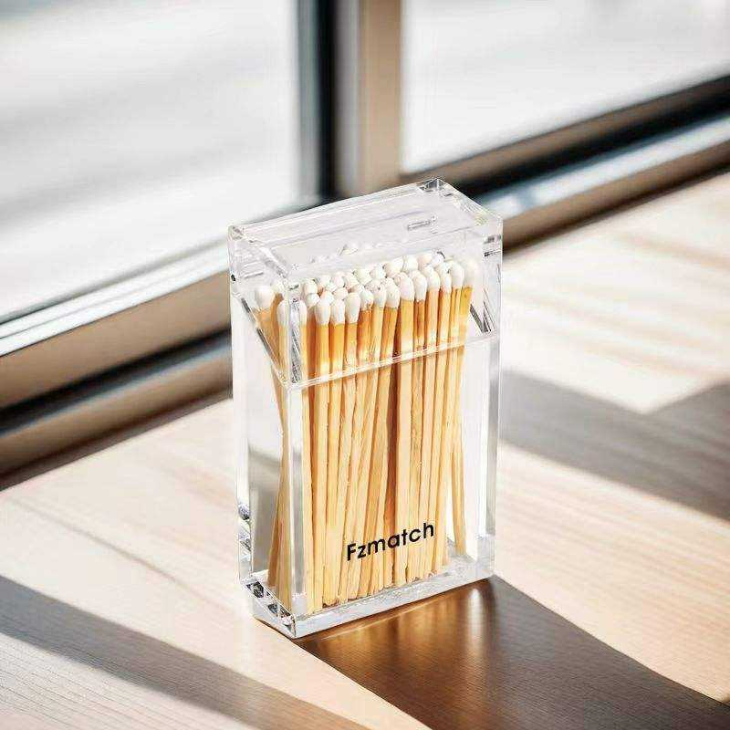 Custom Colorful Match Sticks in Decorative Glass Jar