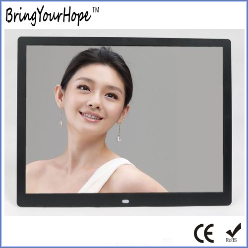1080P HD Plastic 15" Digital Picture Frame in Black