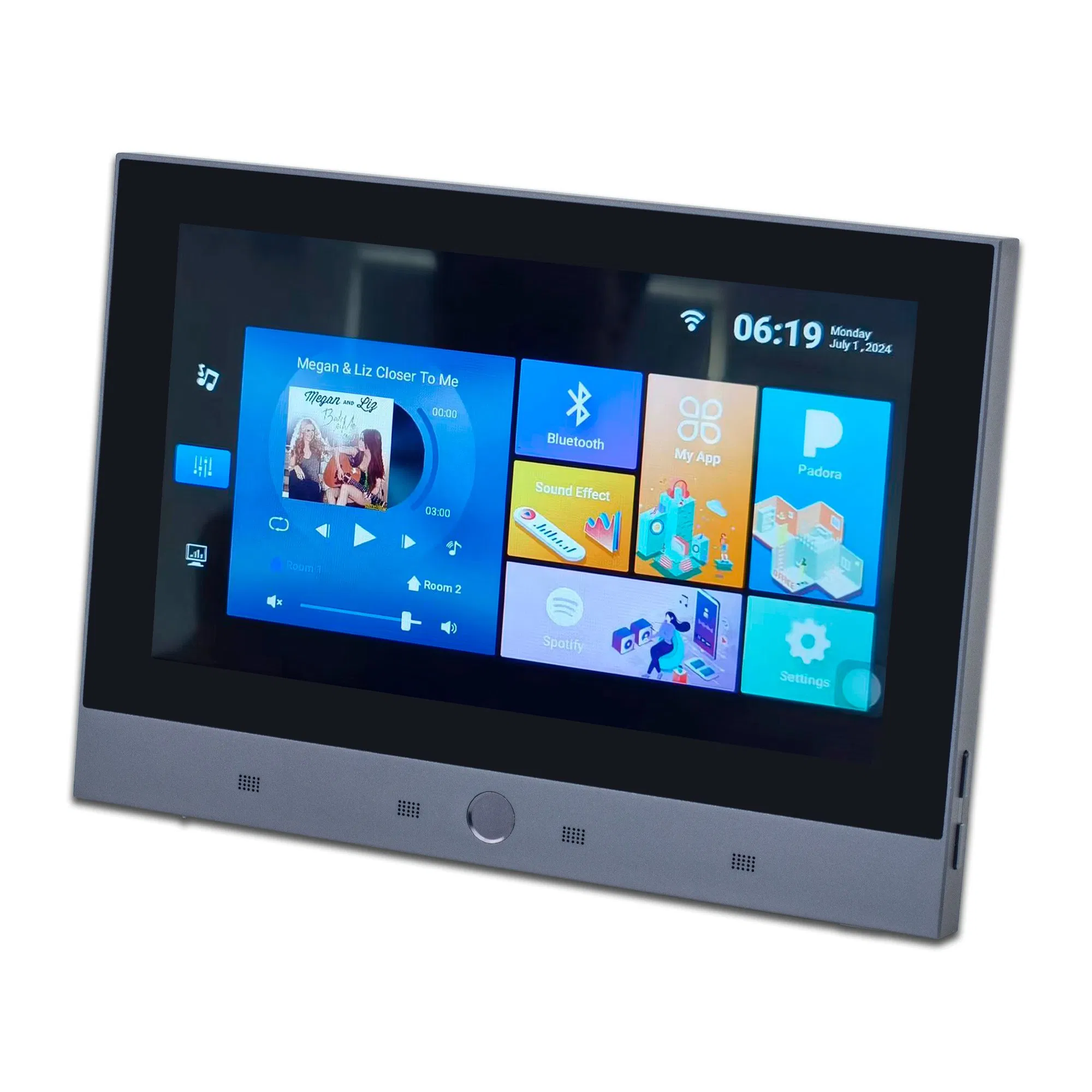 Home Audio Sound System Online Music 7inch WiFi Bluetooth 4-Channel Wall Mount Amplifier